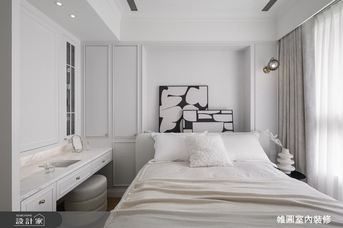 22坪新成屋(5年以下)＿美式風臥室案例圖片＿帷圓‧定制 circle＿帷圓_留白·綻放山茶花之23