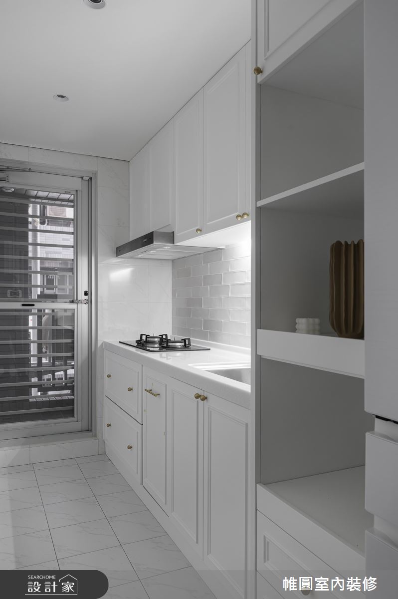 22坪新成屋(5年以下)＿美式風廚房案例圖片＿帷圓‧定制 circle＿帷圓_留白·綻放山茶花之19