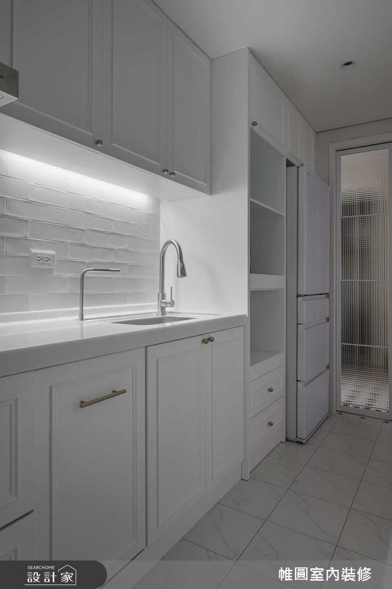 22坪新成屋(5年以下)＿美式風廚房案例圖片＿帷圓‧定制 circle＿帷圓_留白·綻放山茶花之18