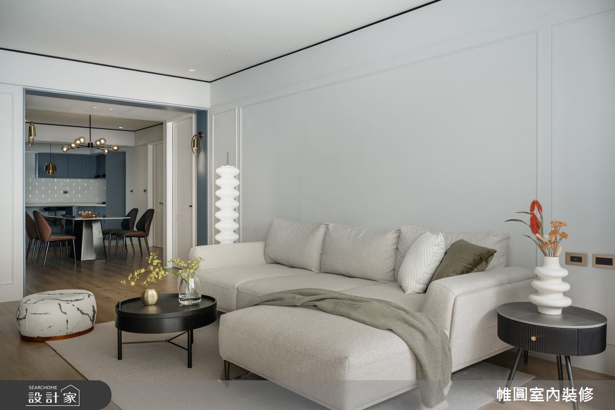 42坪老屋(16~30年)＿美式風客廳案例圖片＿帷圓‧定制 circle＿帷圓_寧靜·藍舍之9