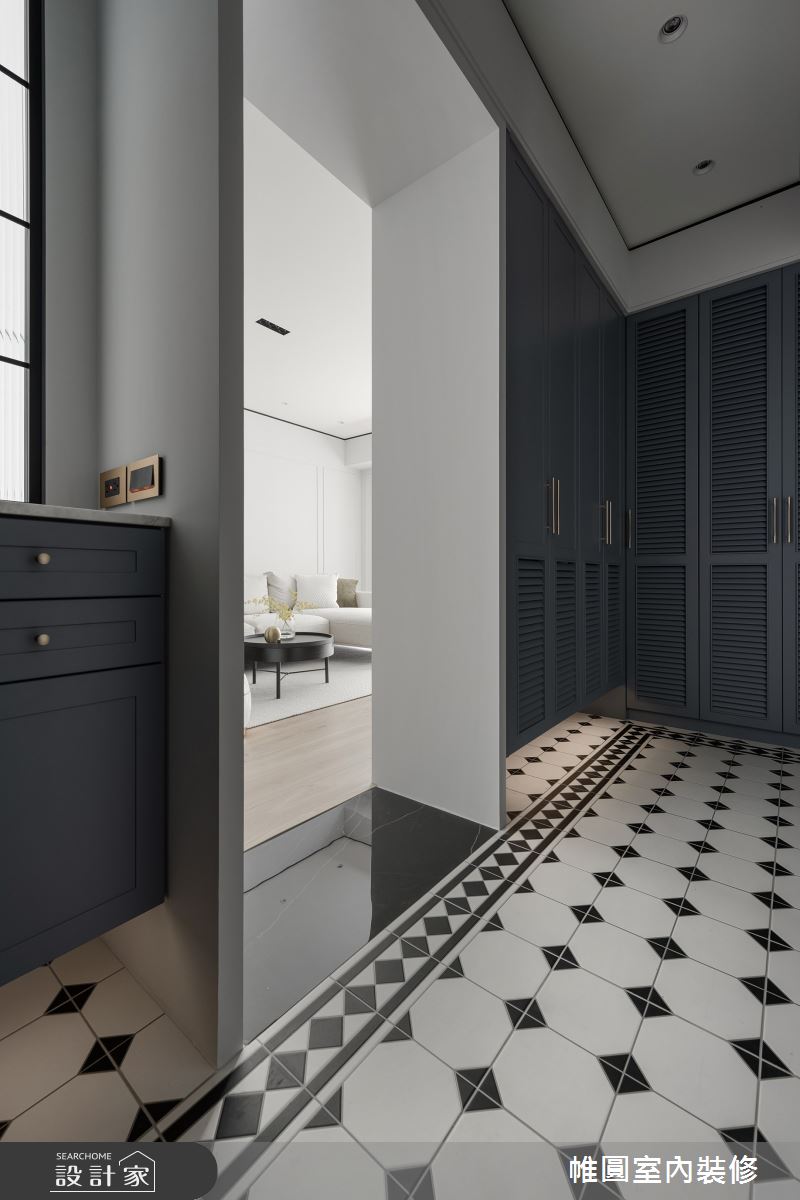 42坪老屋(16~30年)＿美式風玄關案例圖片＿帷圓‧定制 circle＿帷圓_寧靜·藍舍之1