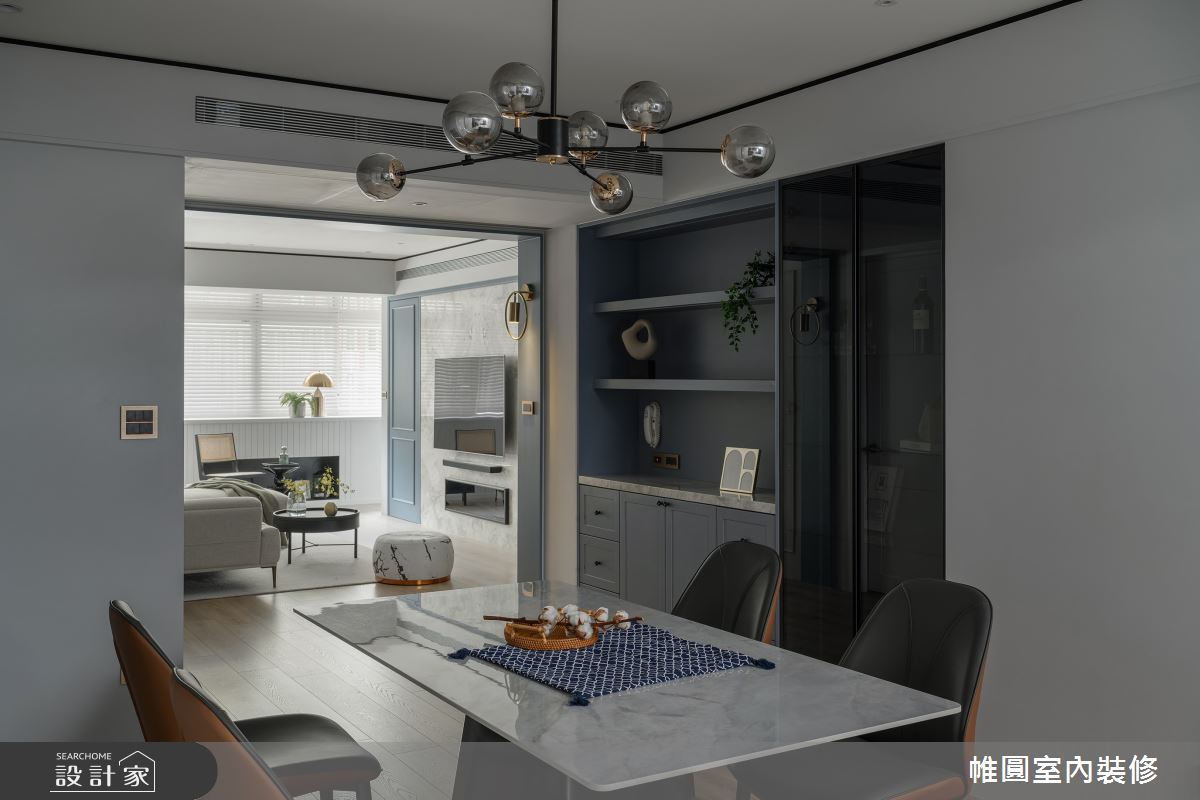 42坪老屋(16~30年)＿美式風客廳餐廳案例圖片＿帷圓‧定制 circle＿帷圓_寧靜·藍舍之16