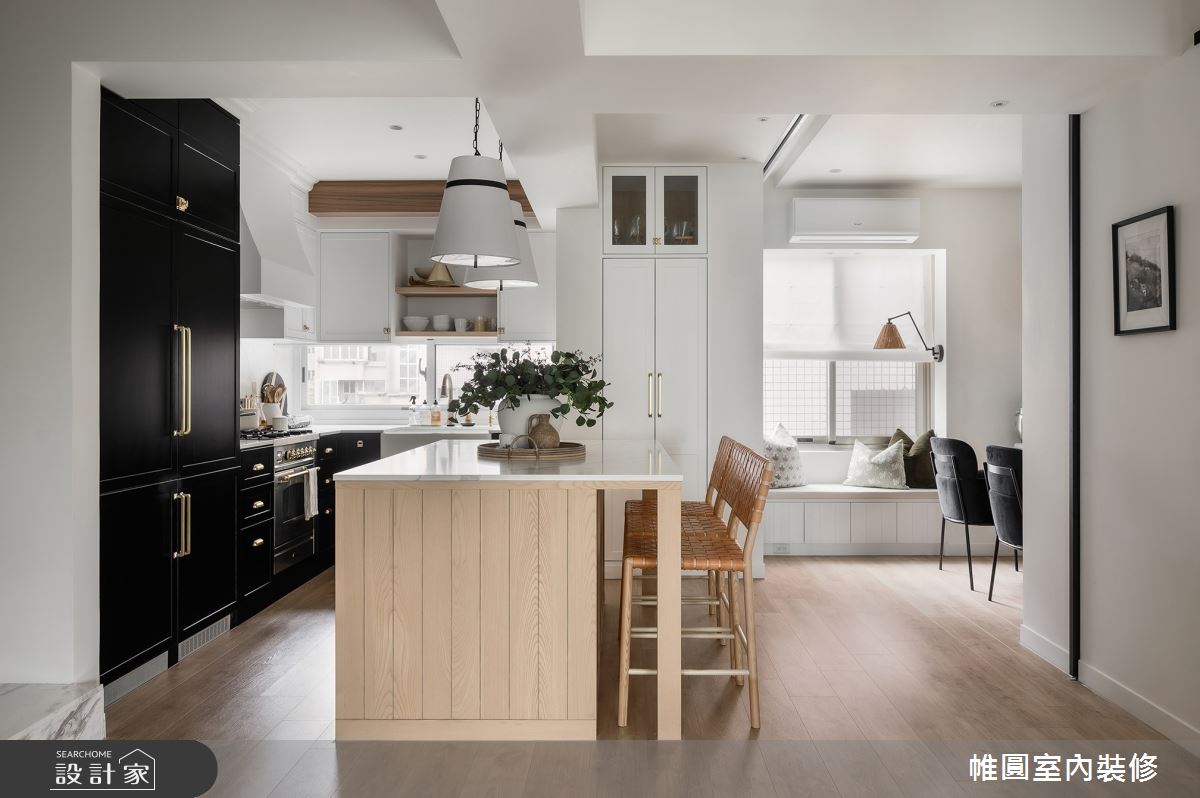 33坪老屋(16~30年)＿美式風餐廳廚房吧檯書房臥榻中島案例圖片＿帷圓‧定制 circle＿帷圓_C'est la vie·實現生活之8