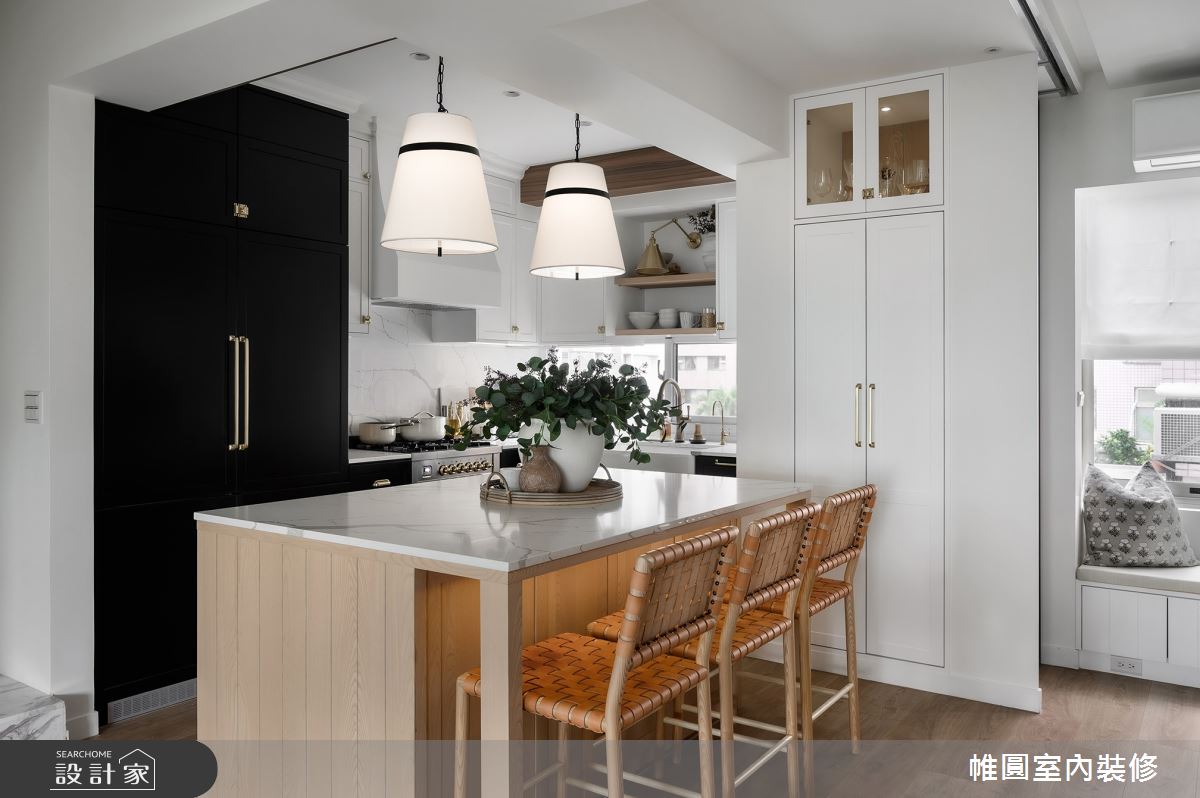 33坪老屋(16~30年)＿美式風餐廳廚房吧檯臥榻中島案例圖片＿帷圓‧定制 circle＿帷圓_C'est la vie·實現生活之11