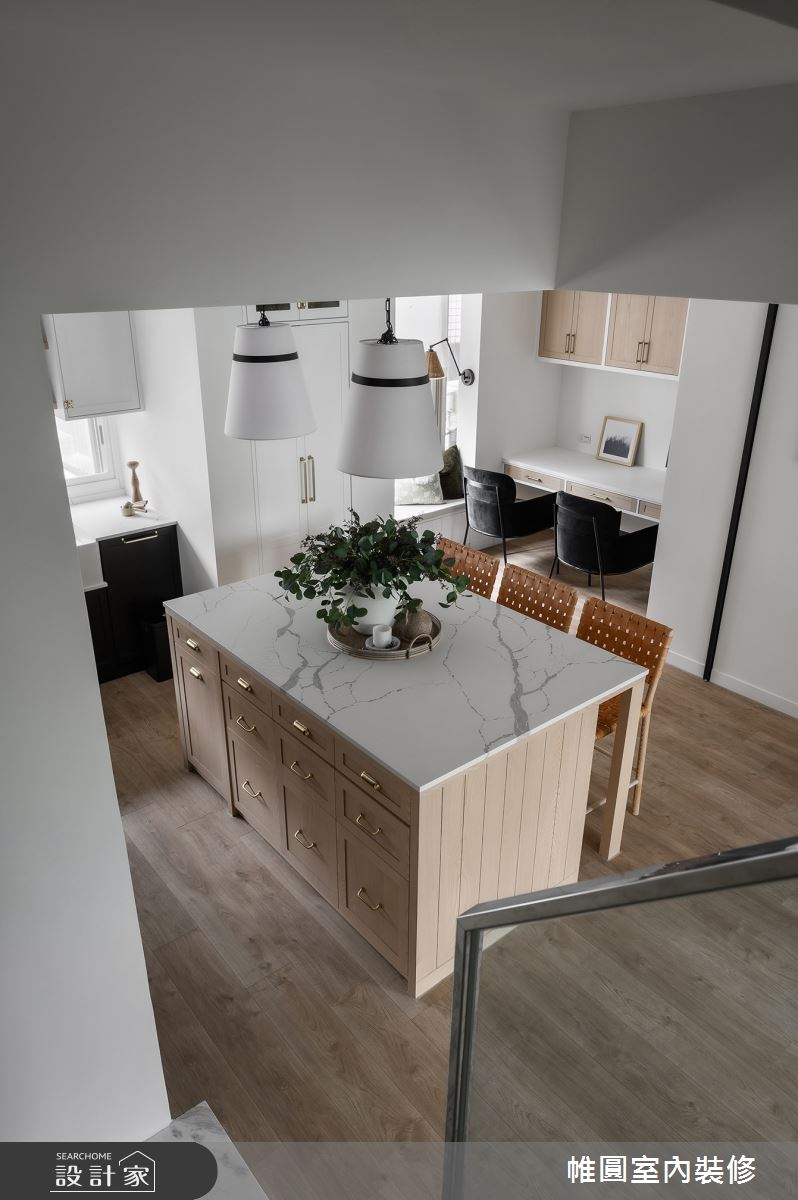33坪老屋(16~30年)＿美式風餐廳吧檯書房臥榻中島案例圖片＿帷圓‧定制 circle＿帷圓_C'est la vie·實現生活之1236