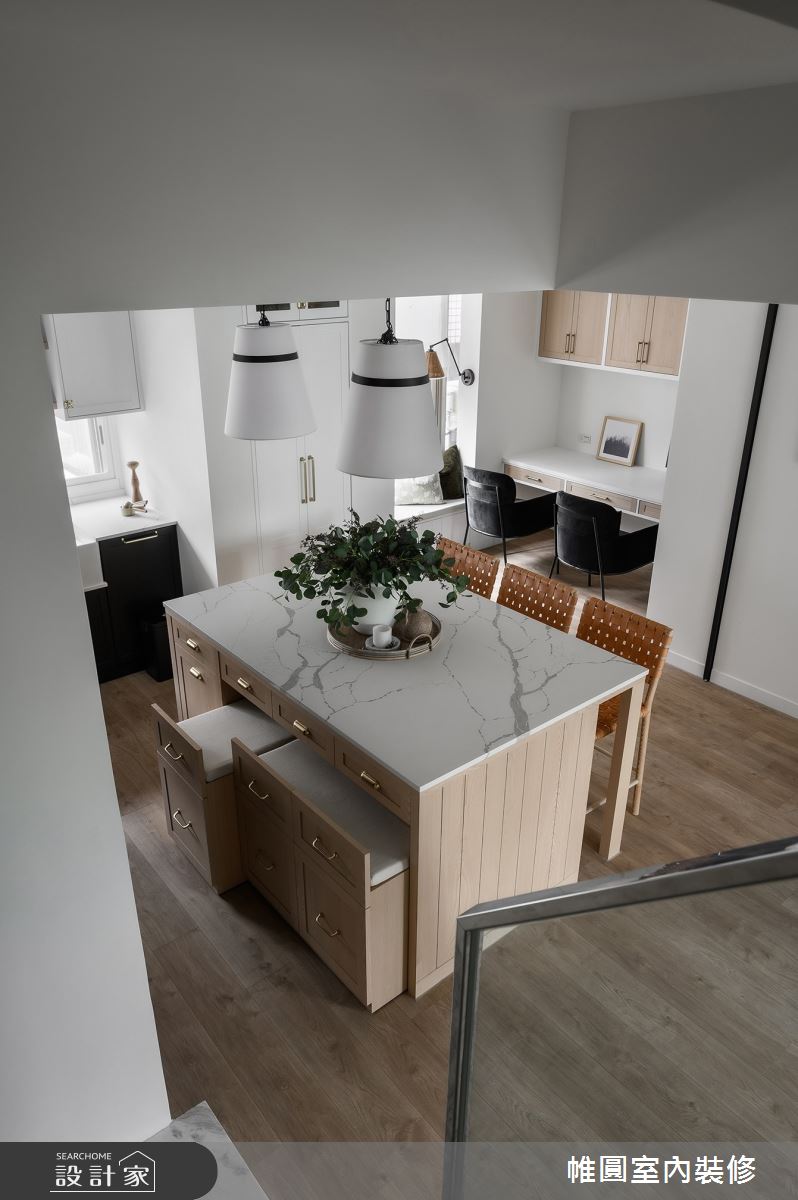 33坪老屋(16~30年)＿美式風餐廳吧檯書房臥榻中島案例圖片＿帷圓‧定制 circle＿帷圓_C'est la vie·實現生活之39