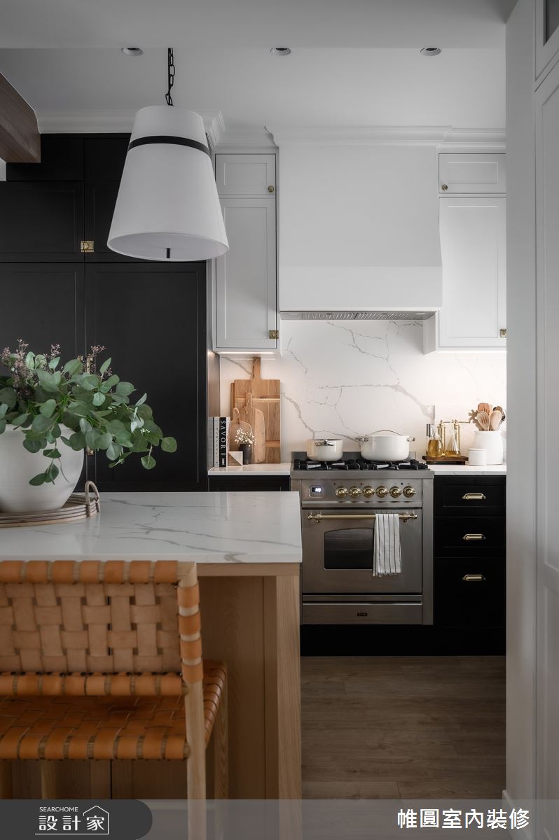 33坪老屋(16~30年)＿美式風餐廳廚房吧檯中島案例圖片＿帷圓‧定制 circle＿帷圓_C'est la vie·實現生活之41