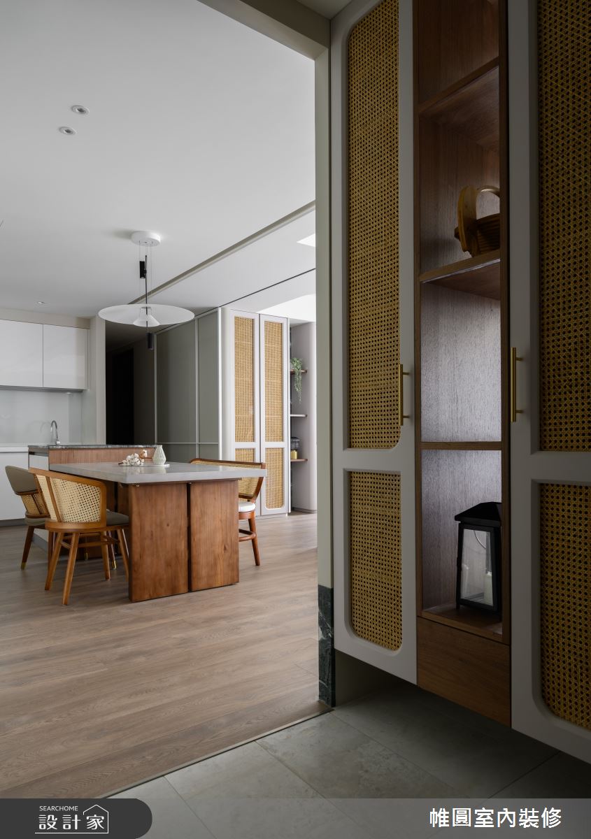 35坪新成屋(5年以下)＿混搭風玄關餐廳廚房中島案例圖片＿帷圓‧定制 circle＿帷圓_點悅·生活之10