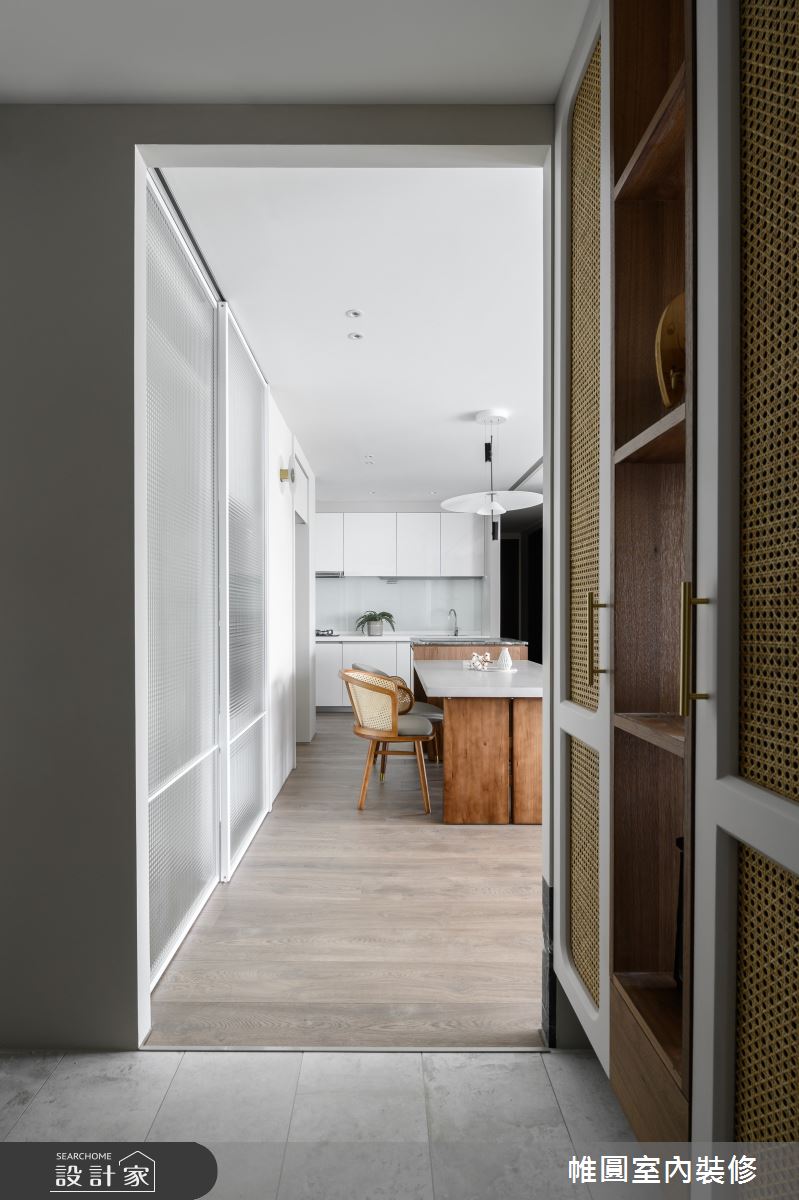 35坪新成屋(5年以下)＿混搭風玄關餐廳廚房中島案例圖片＿帷圓‧定制 circle＿帷圓_點悅·生活之4598