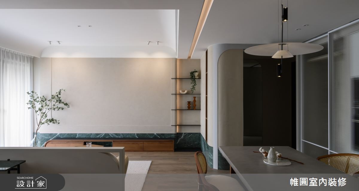 35坪新成屋(5年以下)＿混搭風玄關客廳餐廳案例圖片＿帷圓‧定制 circle＿帷圓_點悅·生活之6