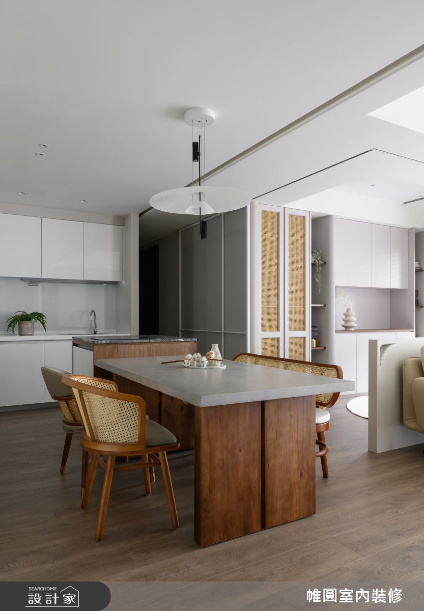 35坪新成屋(5年以下)＿混搭風餐廳廚房中島案例圖片＿帷圓‧定制 circle＿帷圓_點悅·生活之12