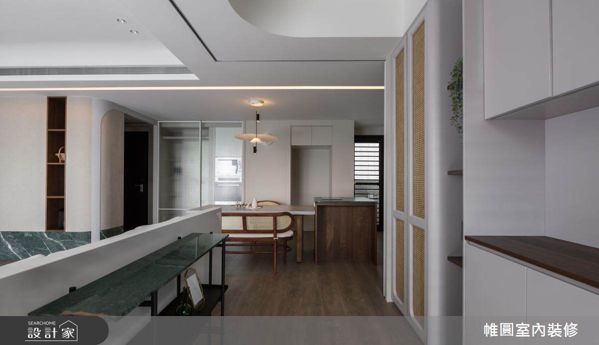 35坪新成屋(5年以下)＿混搭風餐廳廚房多功能室中島案例圖片＿帷圓‧定制 circle＿帷圓_點悅·生活之15