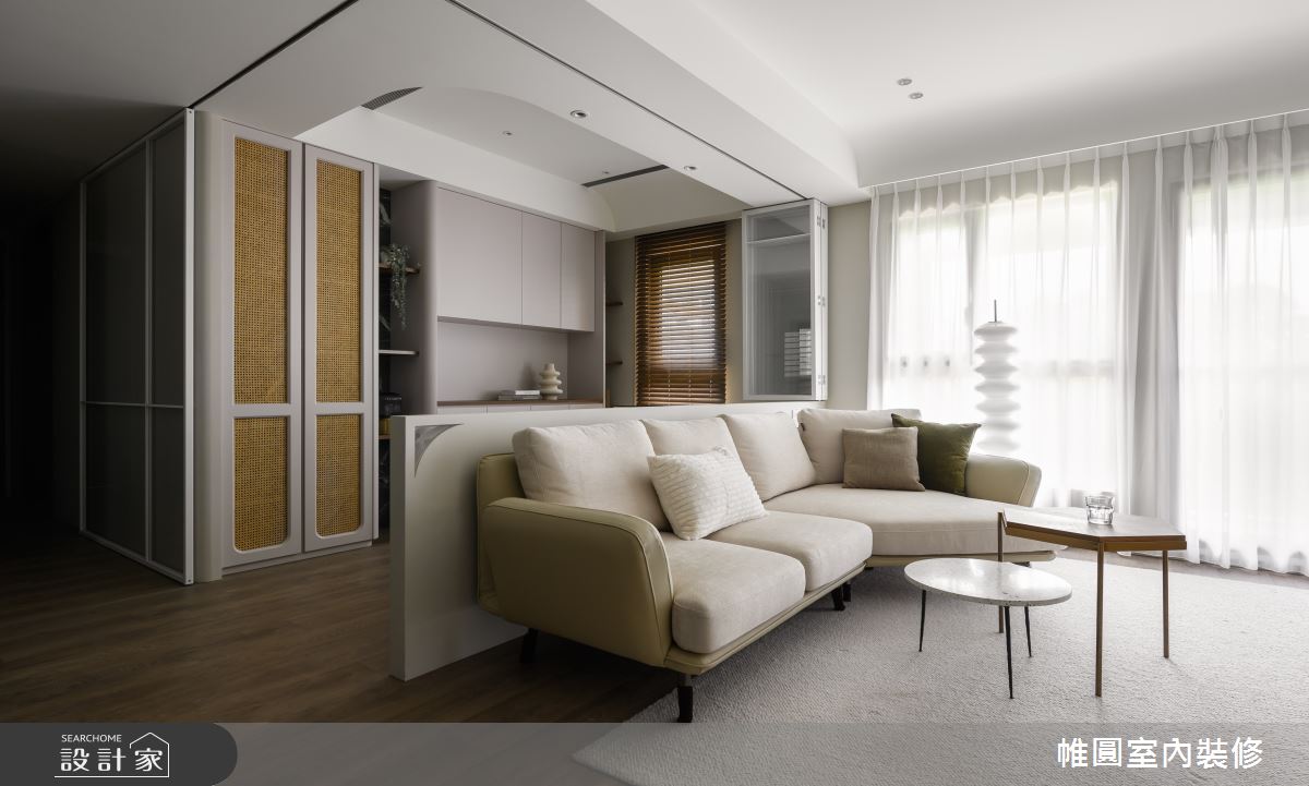 35坪新成屋(5年以下)＿混搭風客廳多功能室案例圖片＿帷圓‧定制 circle＿帷圓_點悅·生活之17