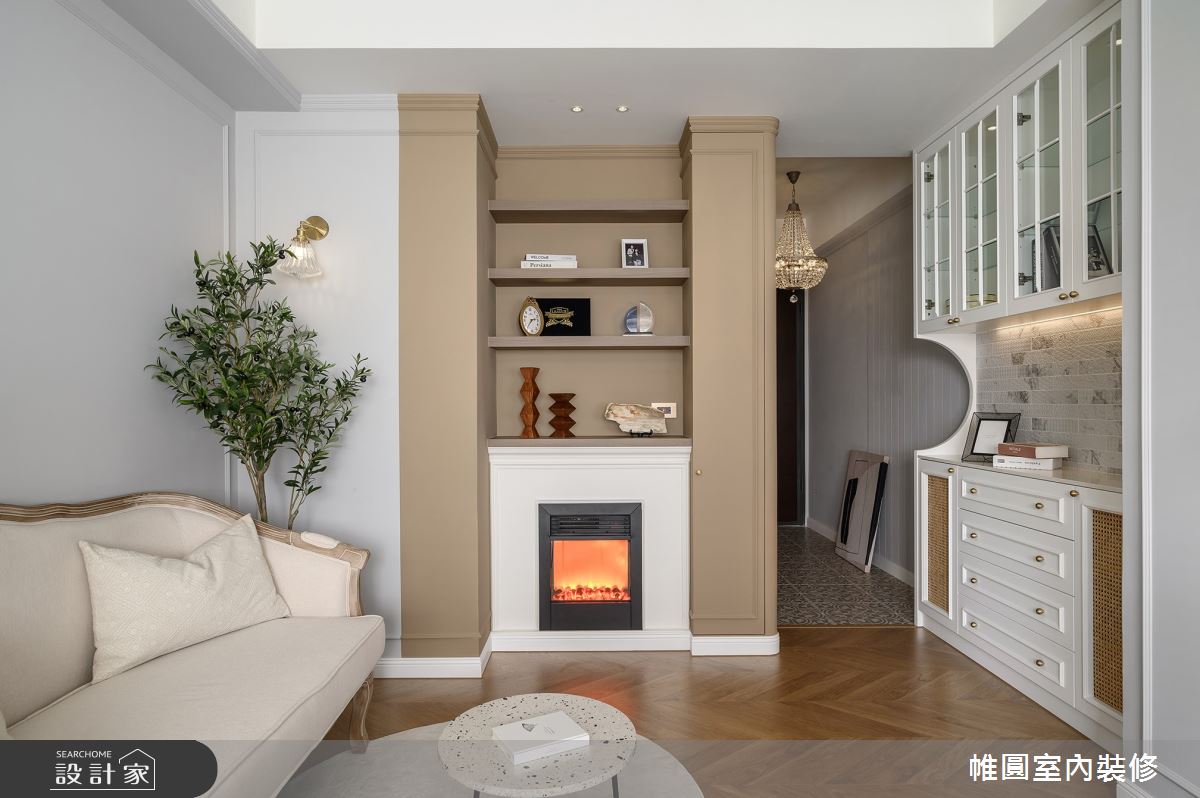 25坪新成屋(5年以下)＿混搭風玄關客廳案例圖片＿帷圓‧定制 circle＿帷圓_靜謐·境癒之1