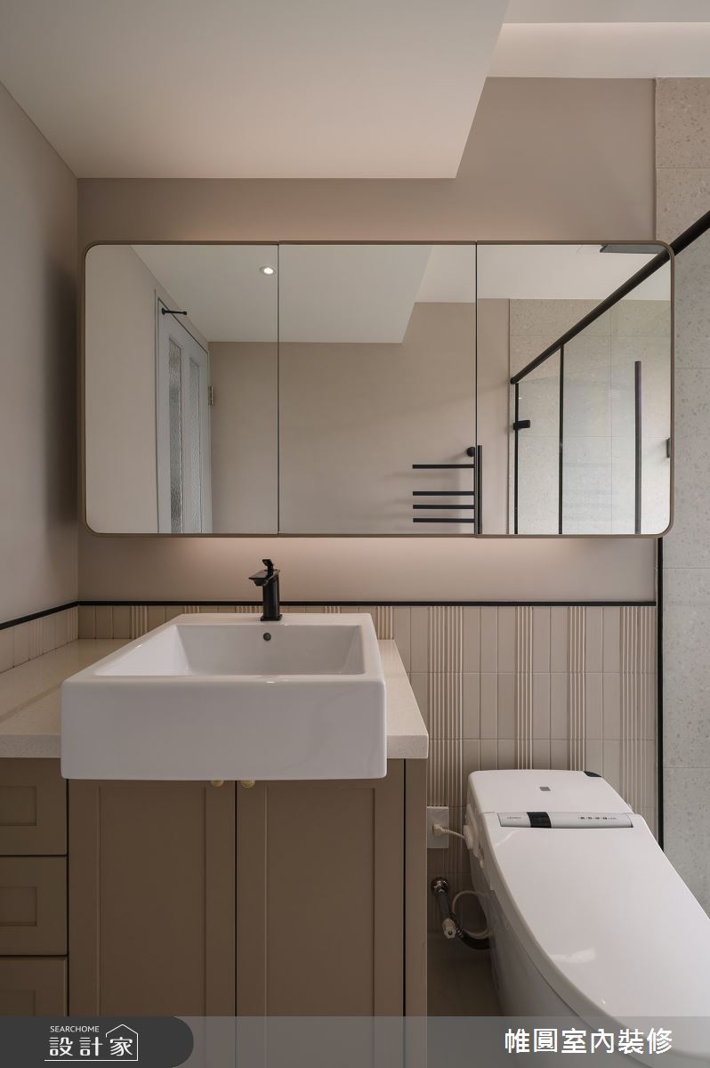 35坪老屋(16~30年)＿混搭風浴室案例圖片＿帷圓‧定制 circle＿帷圓_森覓·奶油宅之16