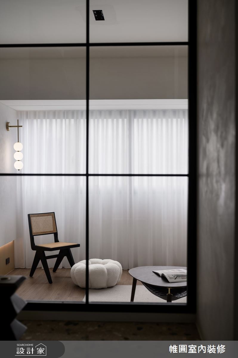 35坪老屋(16~30年)＿混搭風客廳案例圖片＿帷圓‧定制 circle＿帷圓_森覓·奶油宅之20