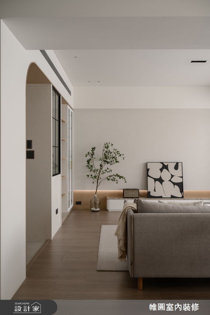 35坪老屋(16~30年)＿混搭風客廳案例圖片＿帷圓‧定制 circle＿帷圓_森覓·奶油宅之25