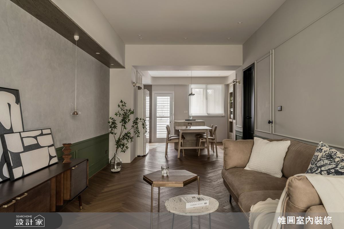 35坪中古屋(5~15年)＿混搭風客廳餐廳廚房中島案例圖片＿帷圓‧定制 circle＿帷圓_寄託·歸心之所之7