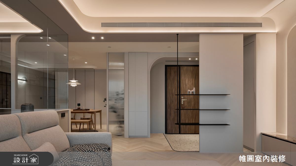 48坪新成屋(5年以下)＿混搭風玄關客廳餐廳案例圖片＿帷圓‧定制 circle＿帷圓_La vie•生活家氛之4