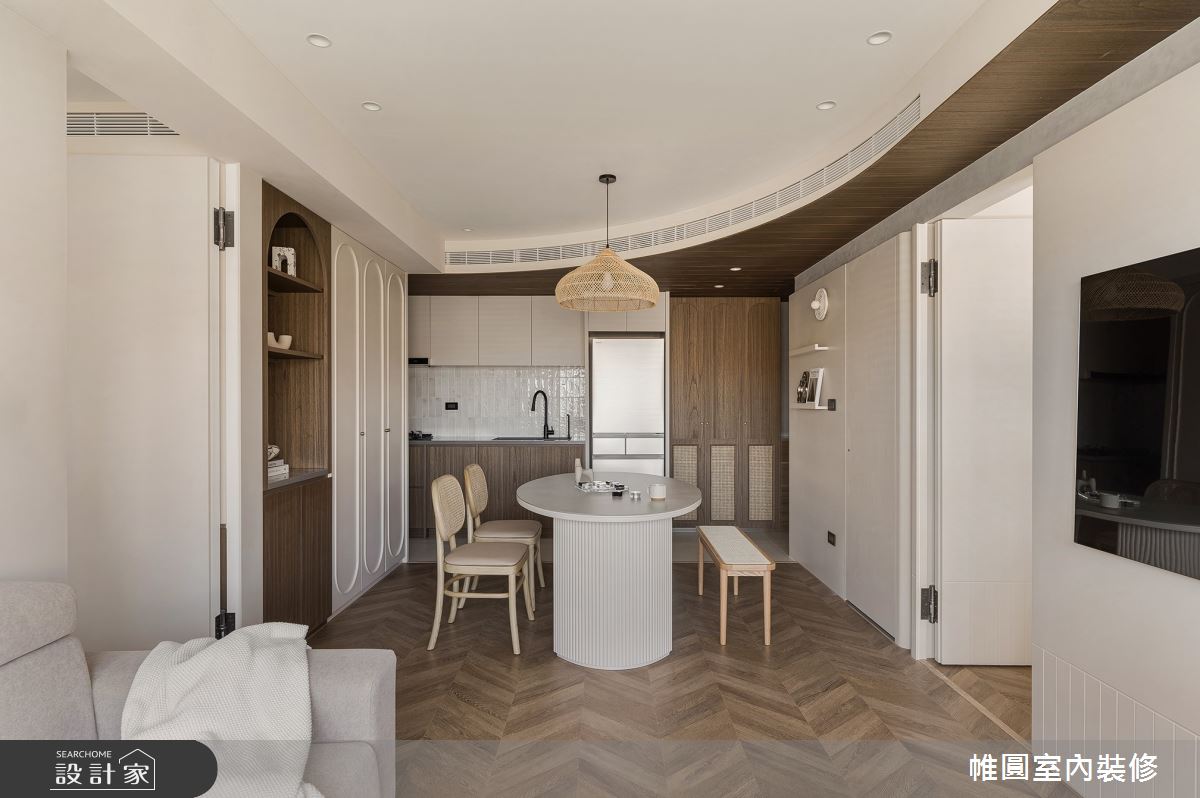 20坪預售屋＿混搭風客廳餐廳廚房案例圖片＿帷圓‧定制 circle＿帷圓_戀戀•嶼生之10