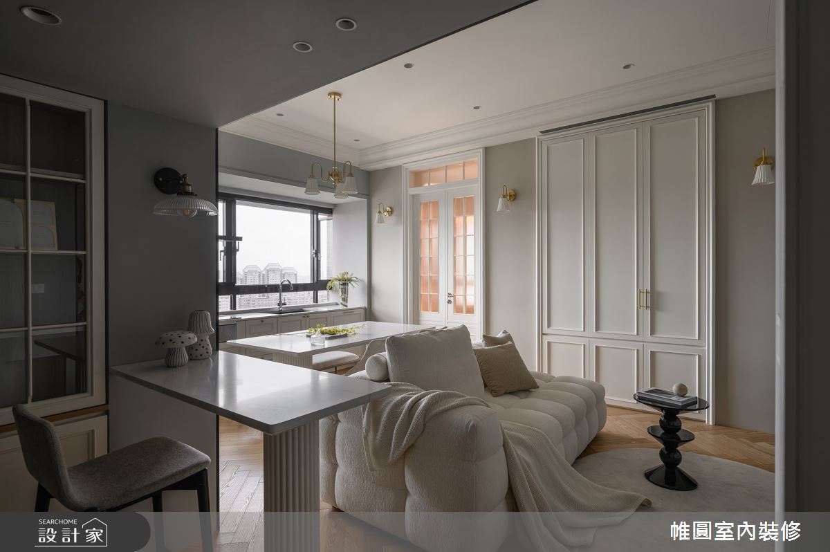 15坪中古屋(5~15年)＿美式風客廳餐廳廚房書房案例圖片＿帷圓‧定制 circle＿帷圓_漫步•逸境之8