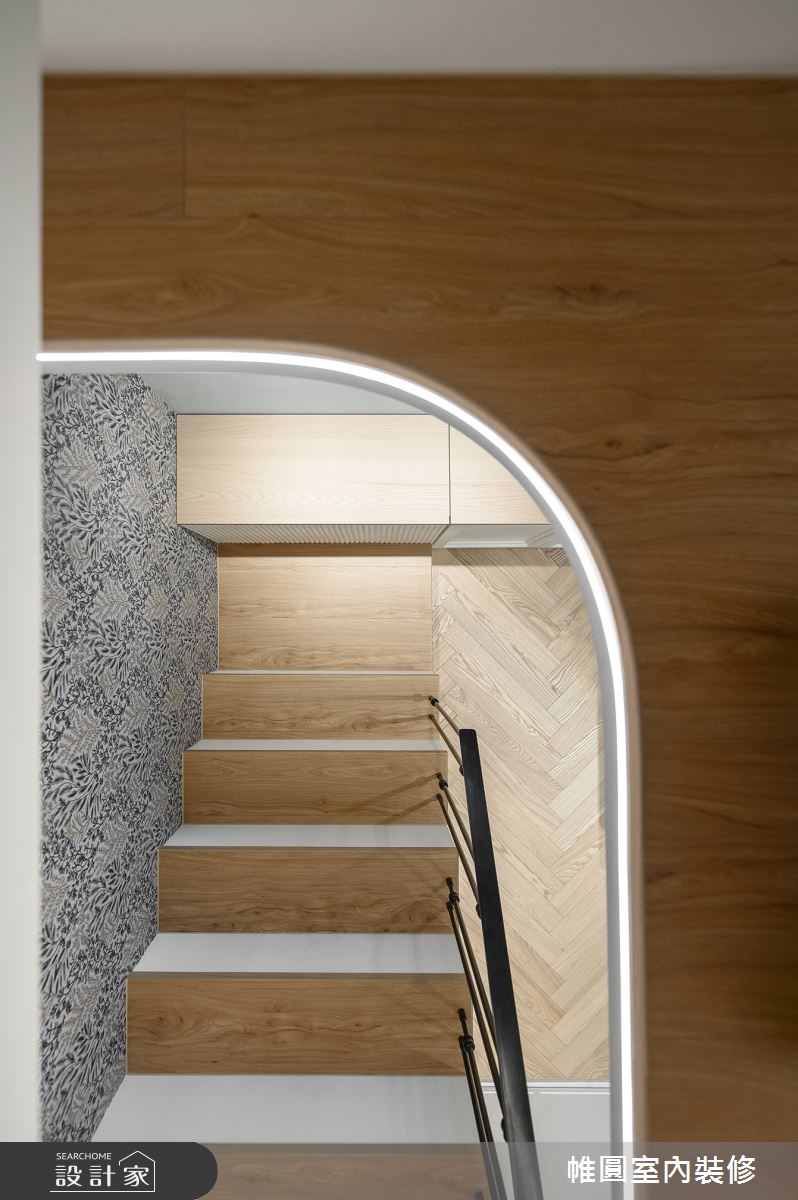 15坪中古屋(5~15年)＿美式風樓梯案例圖片＿帷圓‧定制 circle＿帷圓_漫步•逸境之25