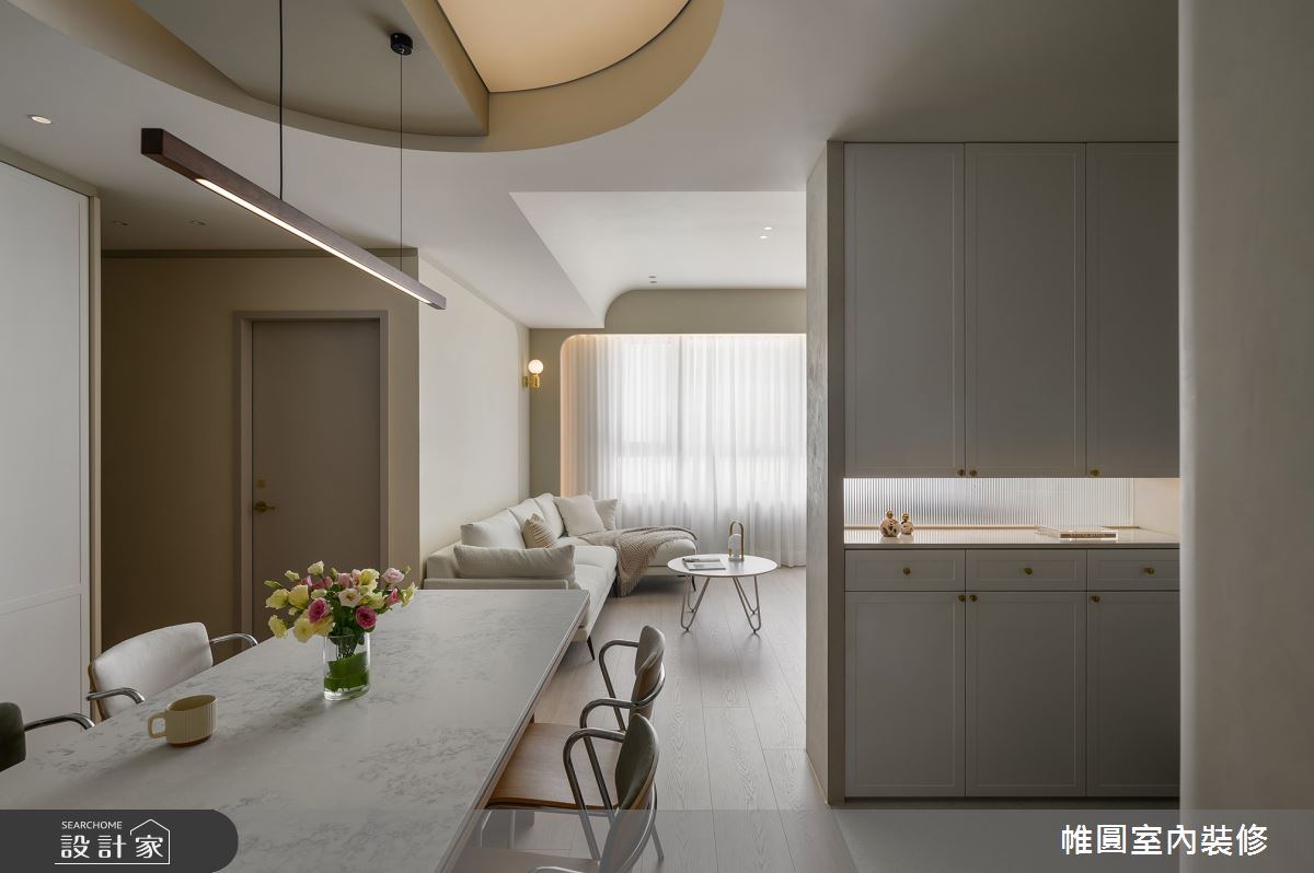 30坪新成屋(5年以下)＿混搭風玄關客廳餐廳案例圖片＿帷圓‧定制 circle＿帷圓_純淨•淳境之8