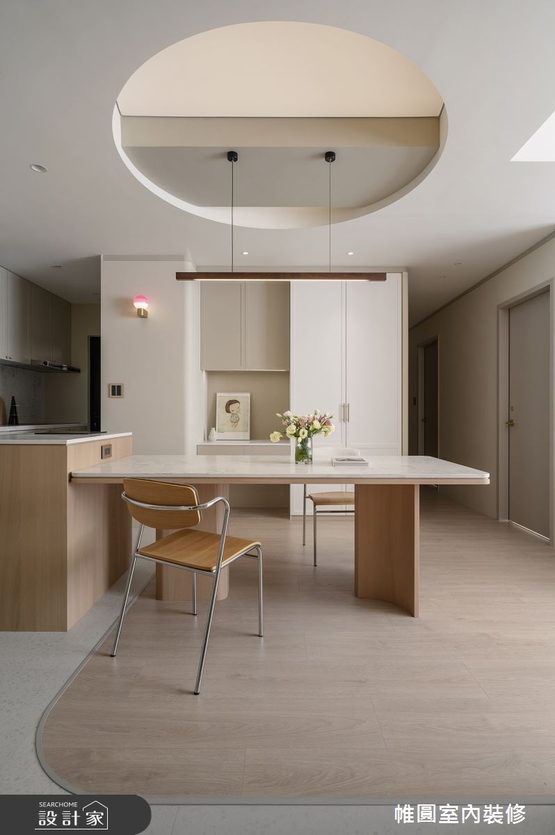 30坪新成屋(5年以下)＿混搭風餐廳中島案例圖片＿帷圓‧定制 circle＿帷圓_純淨•淳境之20