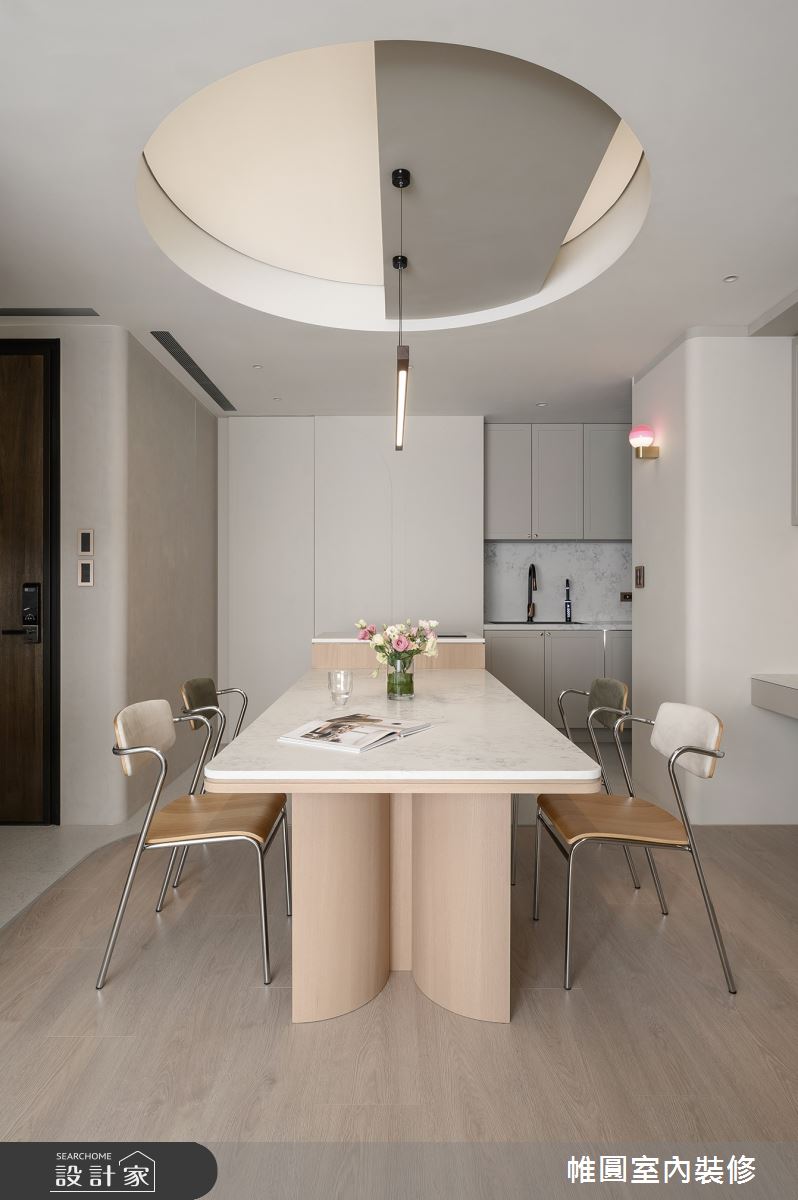 30坪新成屋(5年以下)＿混搭風餐廳中島案例圖片＿帷圓‧定制 circle＿帷圓_純淨•淳境之24