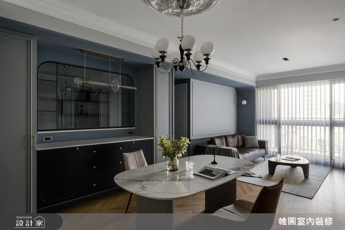 30坪新成屋(5年以下)＿混搭風客廳餐廳案例圖片＿帷圓‧定制 circle＿帷圓_墨青•寫影之6