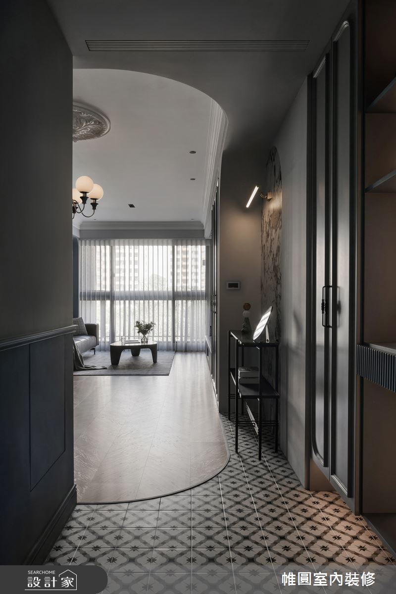 30坪新成屋(5年以下)＿混搭風玄關案例圖片＿帷圓‧定制 circle＿帷圓_墨青•寫影之17