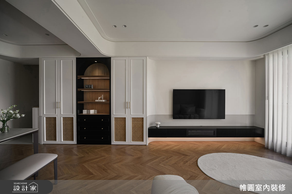 32坪新成屋(5年以下)＿混搭風客廳案例圖片＿帷圓‧定制 circle＿帷圓_序光 • 琉境之5