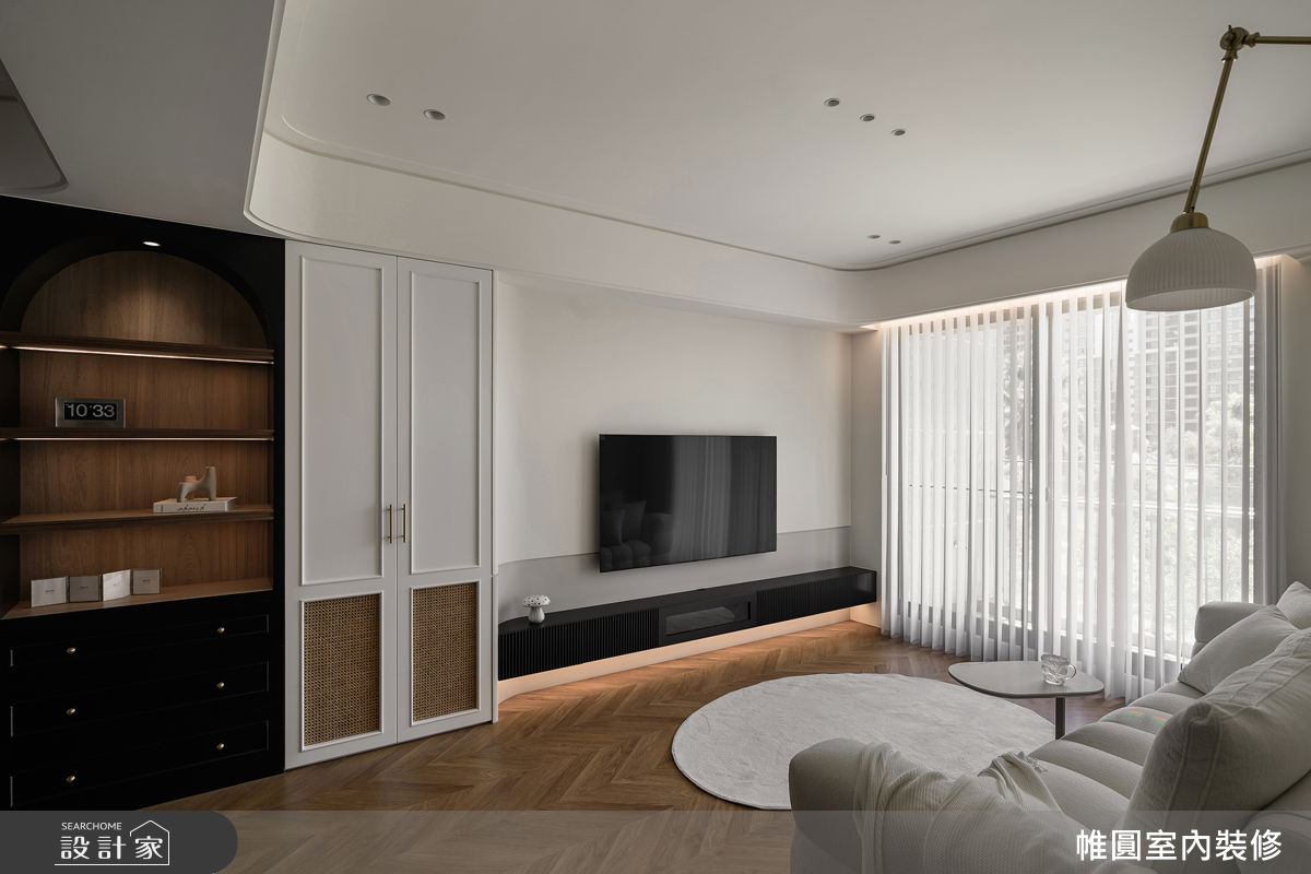 32坪新成屋(5年以下)＿混搭風客廳案例圖片＿帷圓‧定制 circle＿帷圓_序光 • 琉境之6
