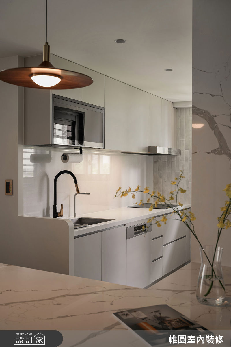32坪新成屋(5年以下)＿混搭風廚房中島案例圖片＿帷圓‧定制 circle＿帷圓_序光 • 琉境之22