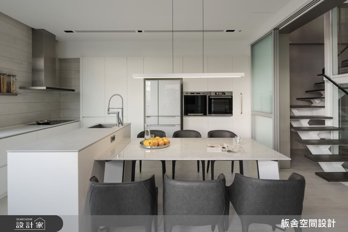 103坪新成屋(5年以下)＿現代風餐廳廚房樓梯中島案例圖片＿舨舍空間設計有限公司＿舨舍_63之14