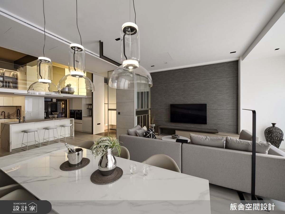 90坪中古屋(5~15年)＿現代風客廳餐廳吧檯中島案例圖片＿舨舍空間設計有限公司＿舨舍_66之11