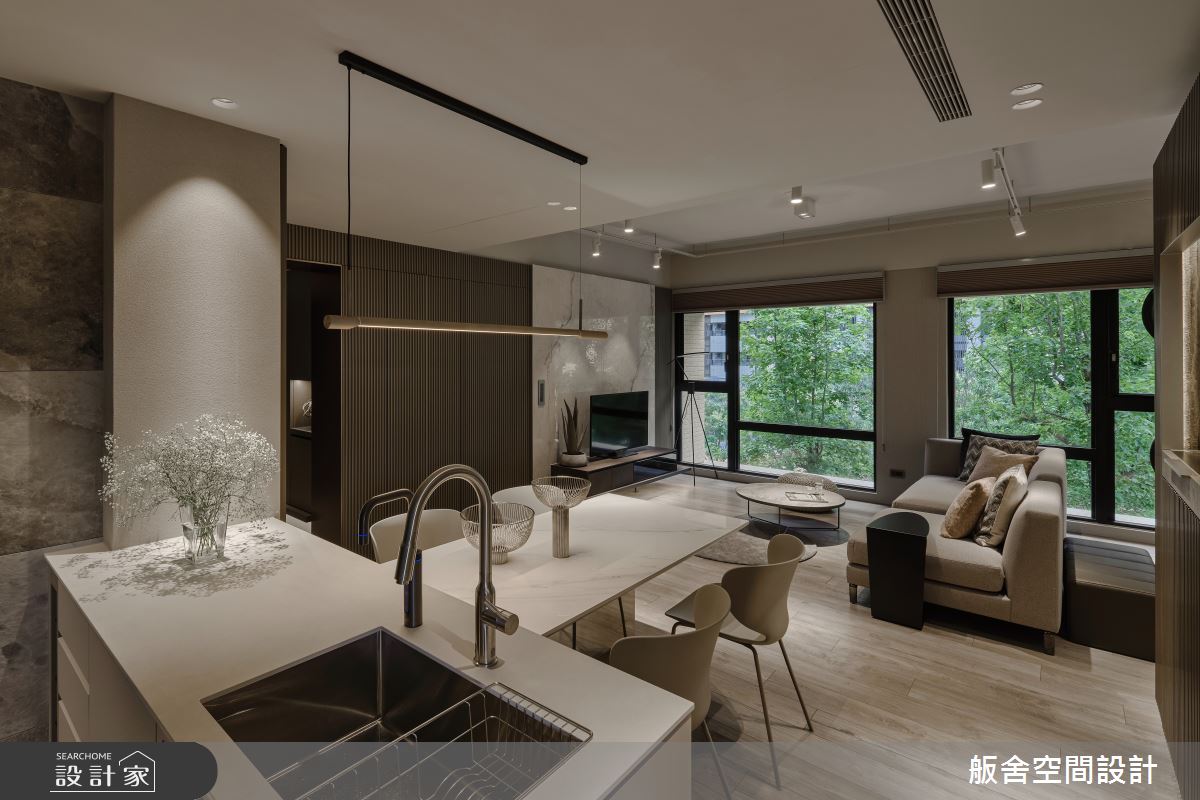 21坪預售屋＿現代風客廳餐廳中島案例圖片＿舨舍空間設計有限公司＿舨舍_72之13