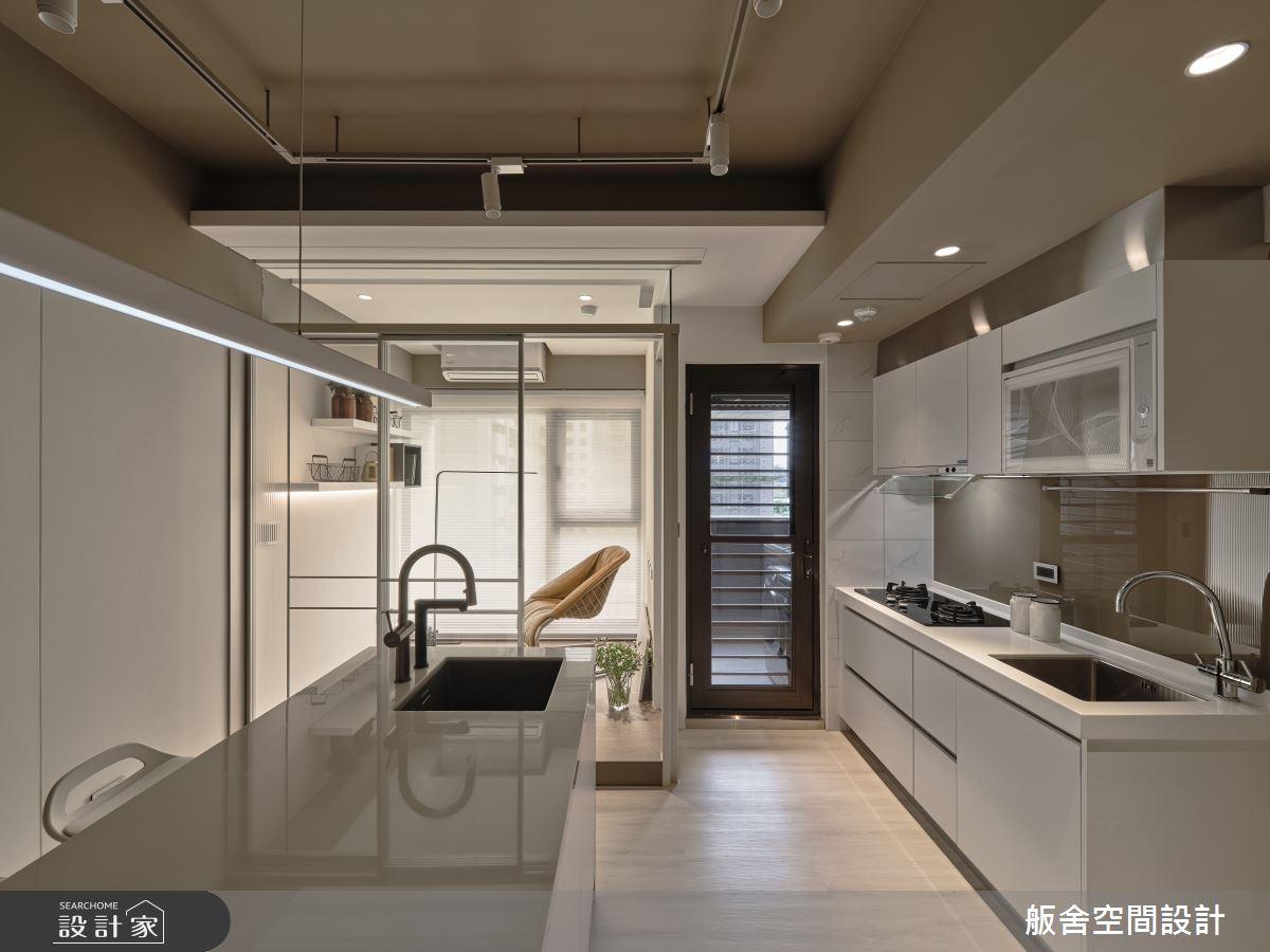 12坪預售屋＿現代風廚房吧檯中島案例圖片＿舨舍空間設計有限公司＿舨舍_75之6