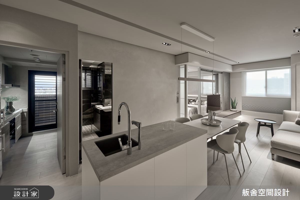 18坪預售屋＿現代風客廳餐廳廚房臥室浴室中島案例圖片＿舨舍空間設計有限公司＿舨舍_76之8