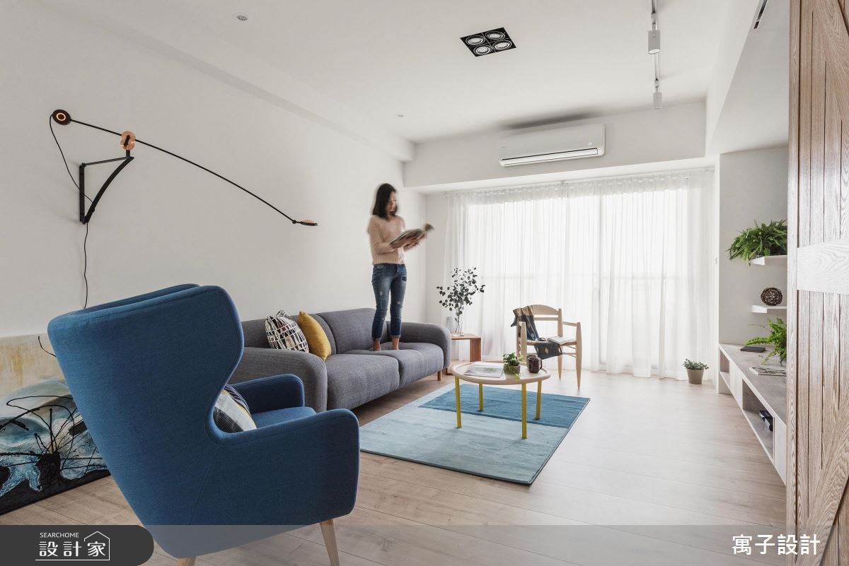 35坪新成屋(5年以下)＿北歐風客廳案例圖片＿寓子設計＿寓子_北歐20° I之1