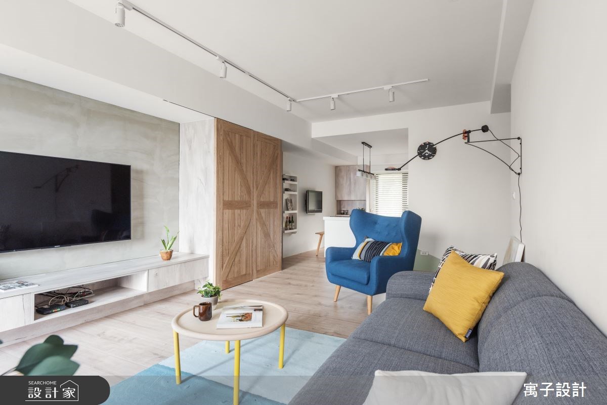 35坪新成屋(5年以下)＿北歐風客廳案例圖片＿寓子設計＿寓子_北歐20° I之4