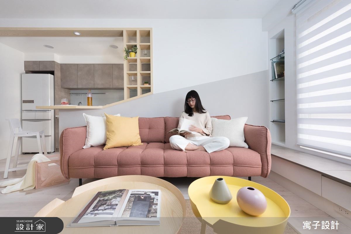 20坪老屋(16~30年)＿北歐風客廳案例圖片＿寓子設計＿寓子_春漾之3