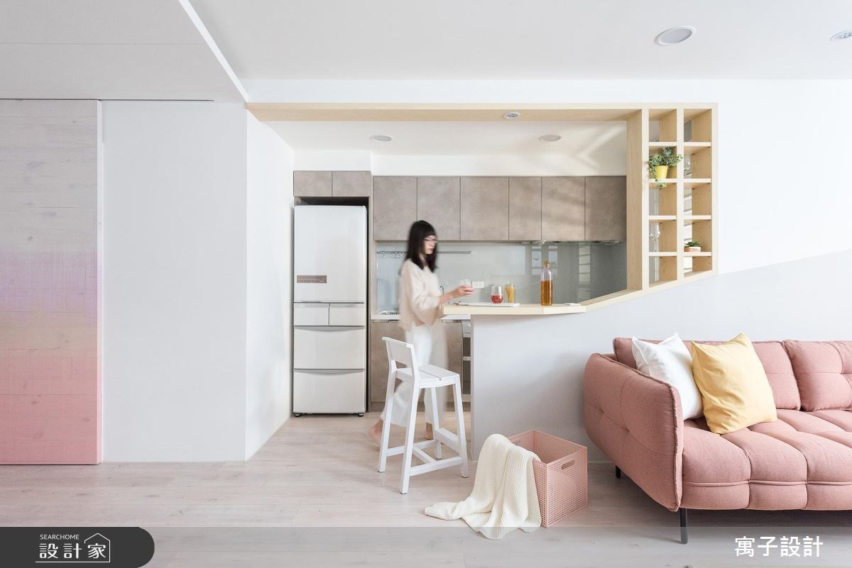 20坪老屋(16~30年)＿北歐風客廳吧檯案例圖片＿寓子設計＿寓子_春漾之6