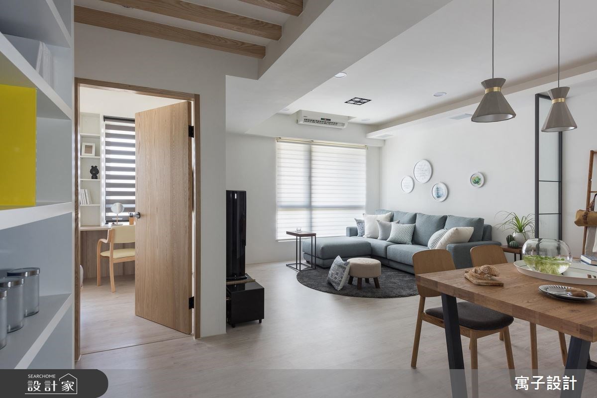 30坪新成屋(5年以下)＿北歐風客廳案例圖片＿寓子設計＿寓子_溫。沐光 I之10