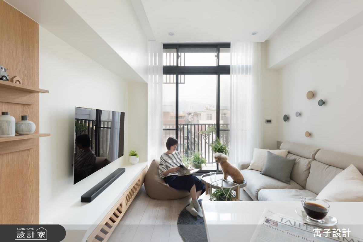11坪新成屋(5年以下)＿北歐風客廳案例圖片＿寓子設計＿寓子_早安，日和 !之4