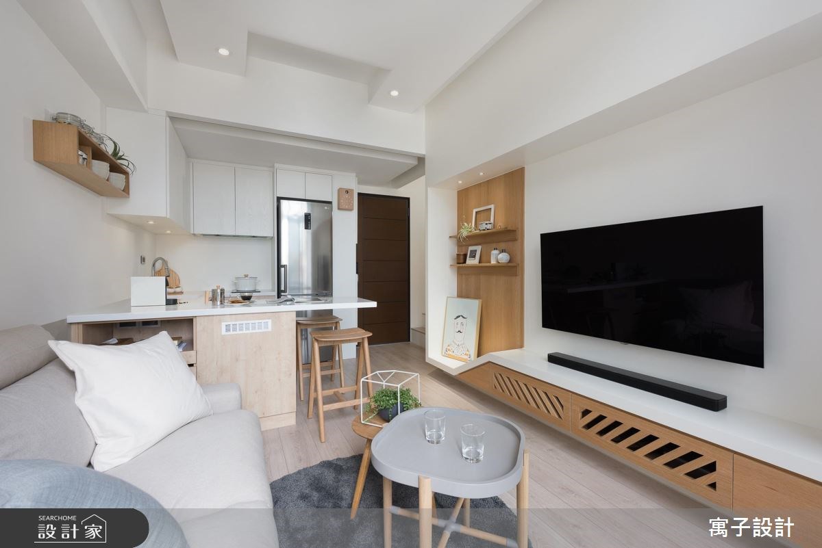 11坪新成屋(5年以下)＿北歐風客廳吧檯案例圖片＿寓子設計＿寓子_早安，日和 !之5