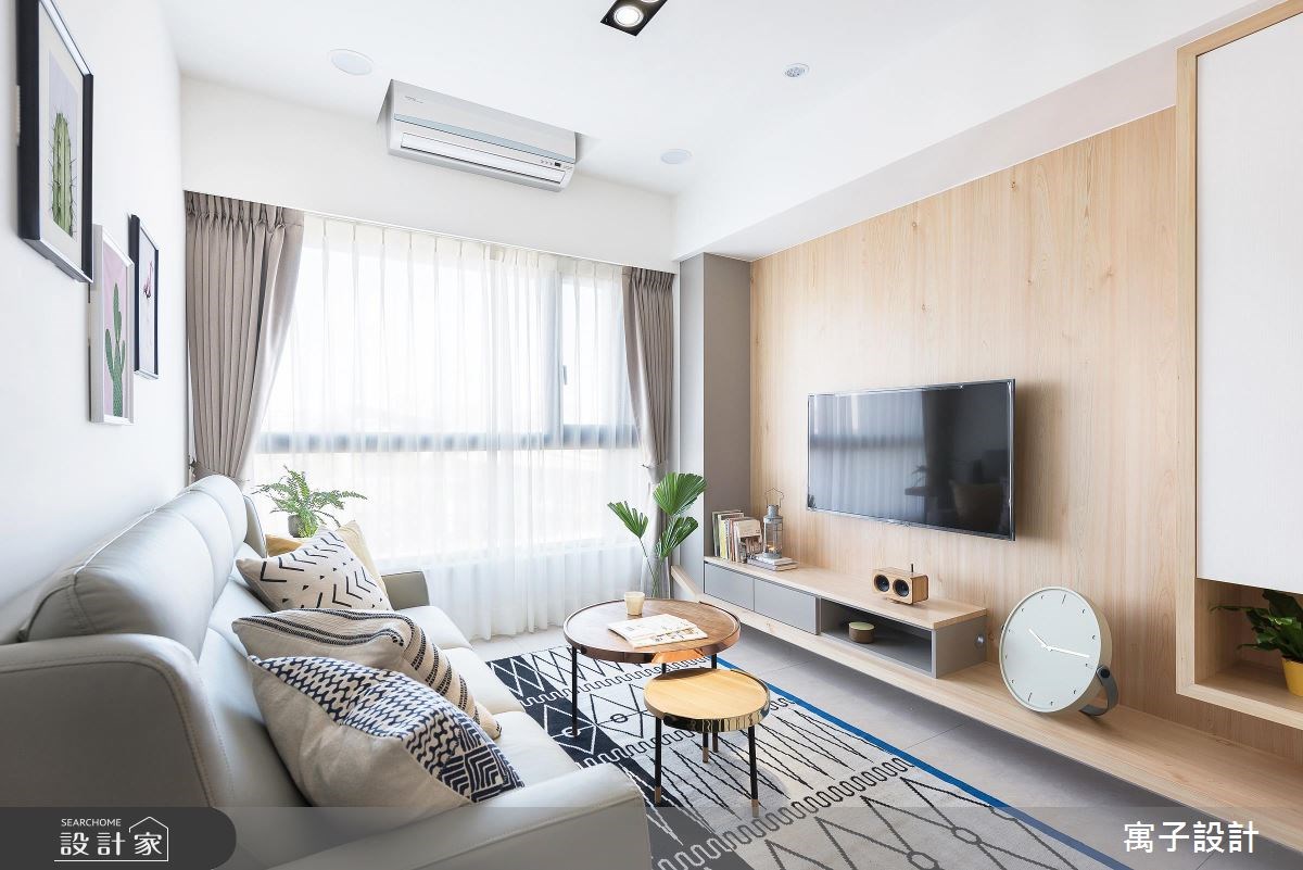 24坪新成屋(5年以下)＿現代風客廳案例圖片＿寓子設計＿寓子_木‧原粹之3