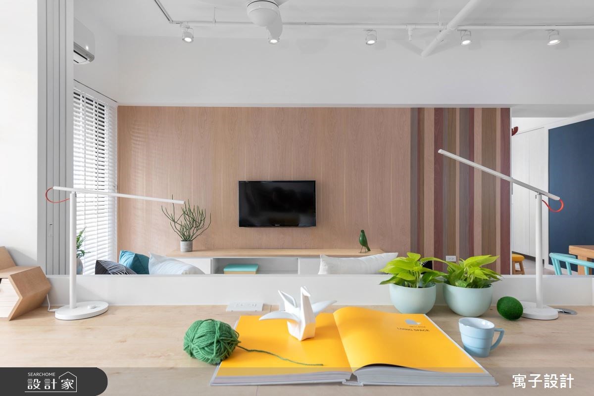 30坪新成屋(5年以下)＿北歐風客廳書房案例圖片＿寓子設計＿寓子_樂樂 I之11