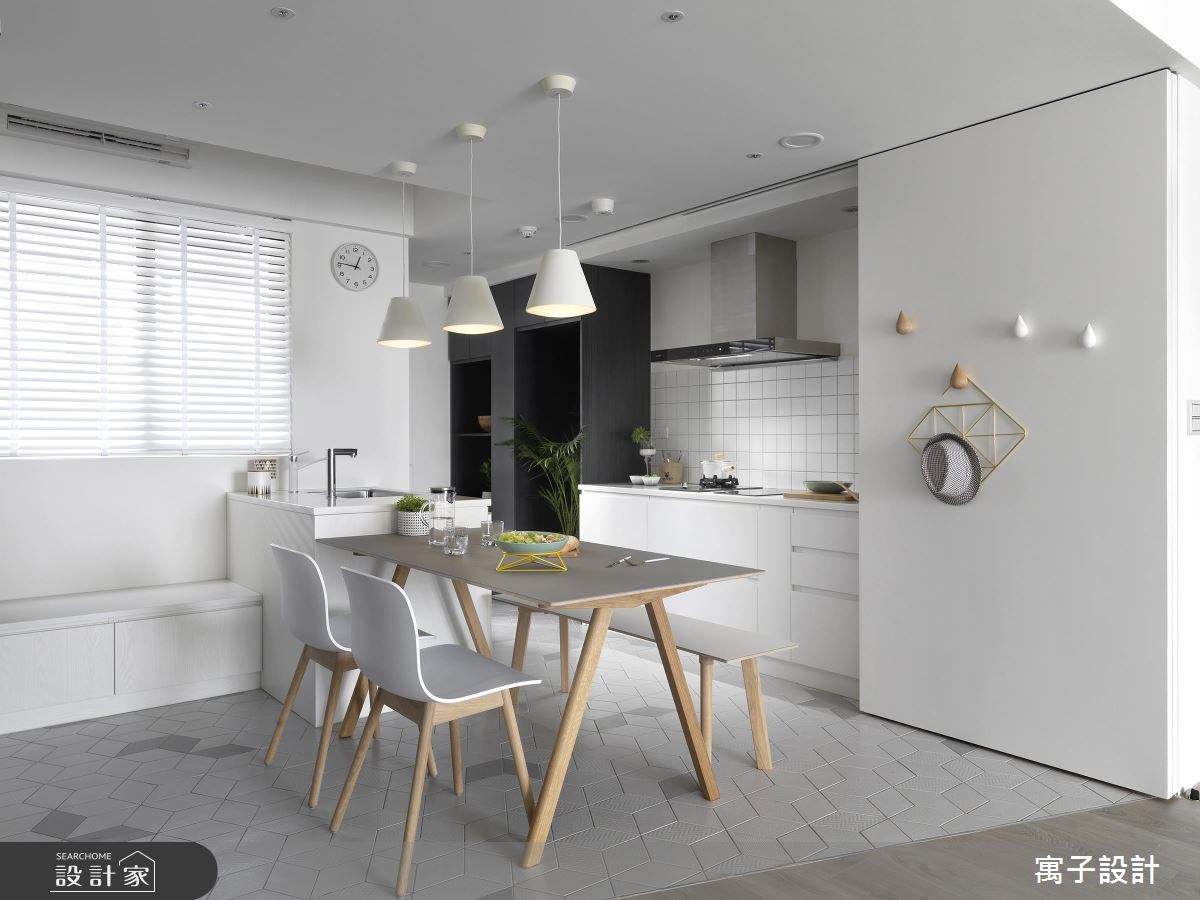 21坪老屋(16~30年)＿北歐風餐廳案例圖片＿寓子設計＿寓子_白色畫布之6