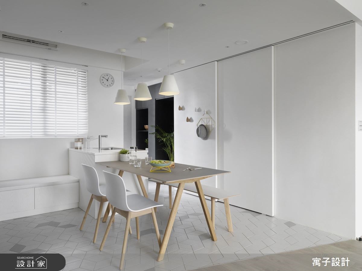 21坪老屋(16~30年)＿北歐風餐廳案例圖片＿寓子設計＿寓子_白色畫布之7